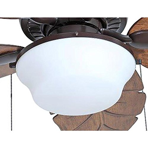 HARBOR BREEZE E-WK52NWZ5C1L Waveport 52-in Weathered Bronze Downrod Mount Ceiling Fan with Light Kit