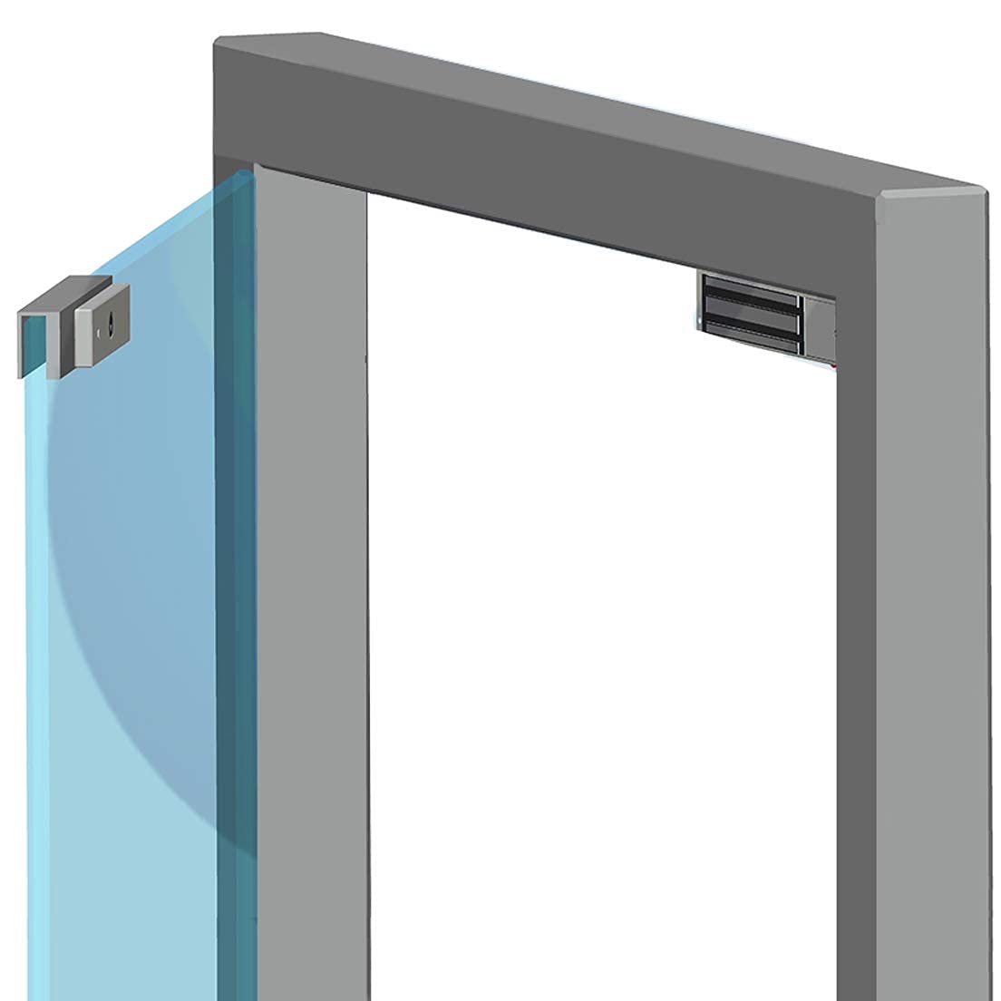 UHPPOTE Aluminum Alloy U-Shape Bracket for 600lbs Magnetic Lock Frameless Glass Door