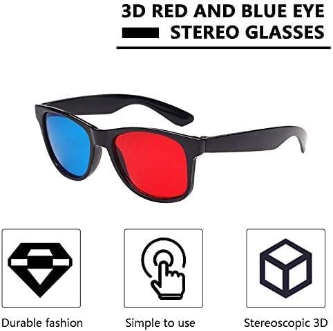 3D Red and Blue Glasses TV Movie Dimensional Anaglyph Video Frame 3D Glasses DVD Game Glass Color 3D Glasses Accessories Televisions and Video