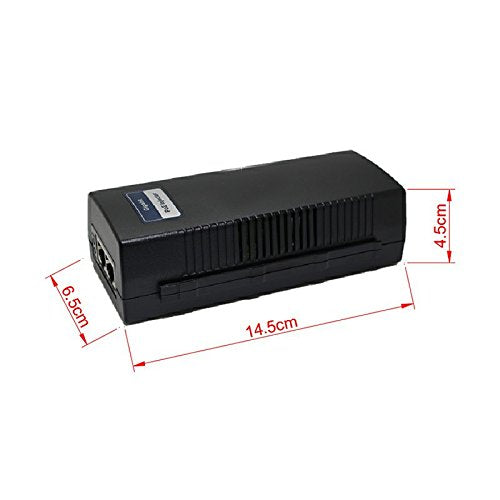 DiysecurityCameraWorld, Hi-POE Injector, 1 RJ45 PoE Port, 1 RJ45port,Output Power up to 60W