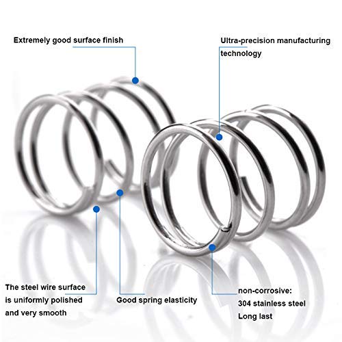 3pcs Joystick 4lb Tension Stainless Steel Springs for Sanwa JLF Joysticks Pacman Games (3pcs 4lb springs)