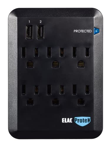Elac PB-62S - Protek 6 Outlet Wall Surge Protector