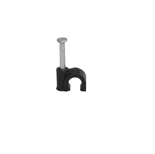 Your Cable Store 100 Pack Black Ethernet / RG59 / 6mm Nail In Cable Clips