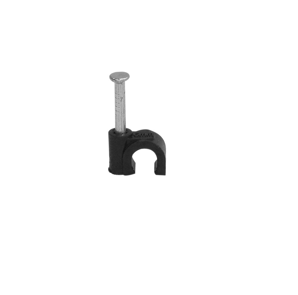 Your Cable Store 100 Pack Black Ethernet / RG59 / 6mm Nail In Cable Clips