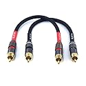 WJSTN-020 RCA to RCA Audio Cable, 1RCA Male to 1RCA Male Stereo Audio Cable Converter, Digital Stereo Audio Cable for subwoofer, Home Theater