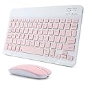 Rechargeable Bluetooth Keyboard and Mouse Combo for iPad, Ultra-Slim Portable Wireless Mouse Keyboard for iPad Pro Air Mini iPhone Samsung Tablet Cell