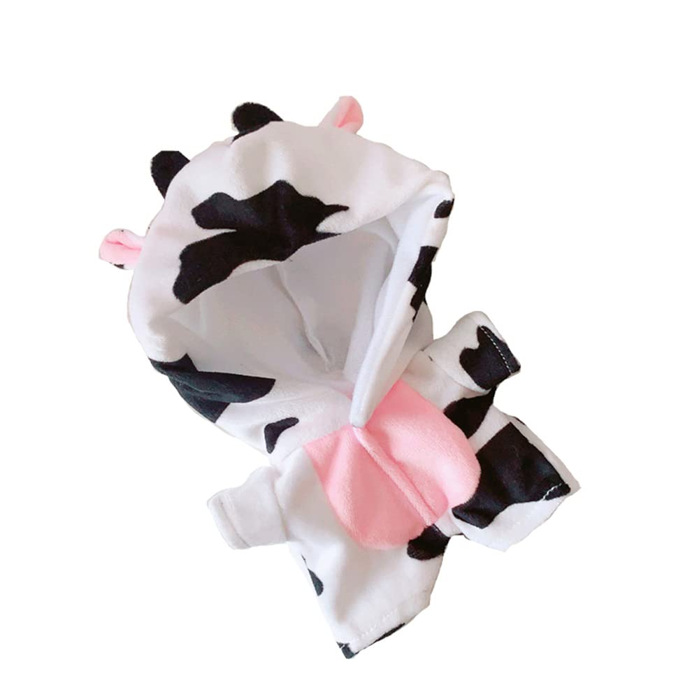 20cm /8" Doll Plush Doll's Clothes Animal one-Piece Garment Suit Pajamas Toys Dolls Accessories (Cow)