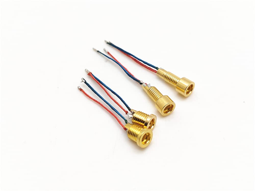 Girftu MMCX Female Solder Wire Connector DIY Audio Plug Adapter Mount Pin with Cable, Gold Plated, for Headphones