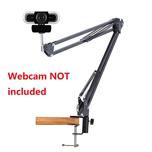 AceTaken Desk Clamp Mount Suspension Boom Scissor Arm Tripod Stand Holder Compatible with Logitech C920 C925e C922 C930 StreamCam C615; Brio 4K,MX