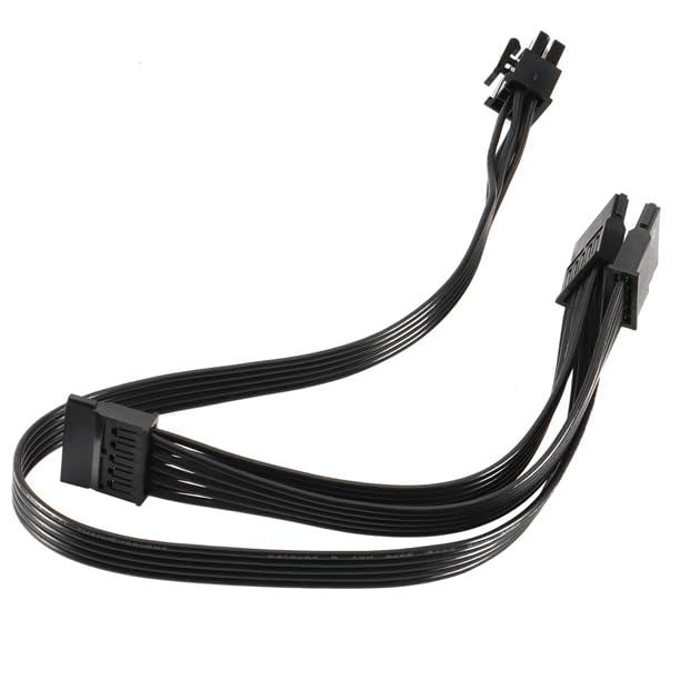 lilila-ree 6 Pin Male to 3X 15 Pin SATA Female Hard Drive Power Adapter Cable for Seasonic Antec Modular Power Supply 20-in