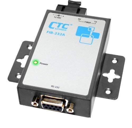 CTCUnion FIB-232A-SC002 - RS-232 Over Multi-Mode Fiber Media Converter, SC Connector, 2Km Range