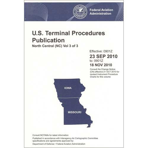 FAA IFR Terminal Procedures Bound North Central (NC-3) Vol 3 of 3 (Always Current Edition)