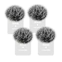 PhantAccy 4PCS Windscreen/Pop Filter for Rode Wireless Go II (2nd Gen) Microphones - Furry Mic Cover for Wind & Ambient Noise Reduction (Rode Wireless