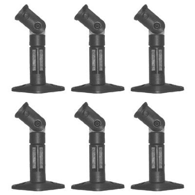 VideoSecu 6 Packs Black Speaker Mounts/Brackets MS20B6 1UP