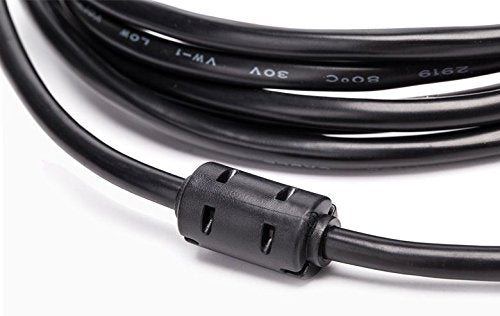 5FT Gold-Plated DB15 VGA Male to Male Cable - Blue, 24AWG, Dual Ferrite Cores - Supports 1080p/UXGA for Monitors, Projectors & HD Displays