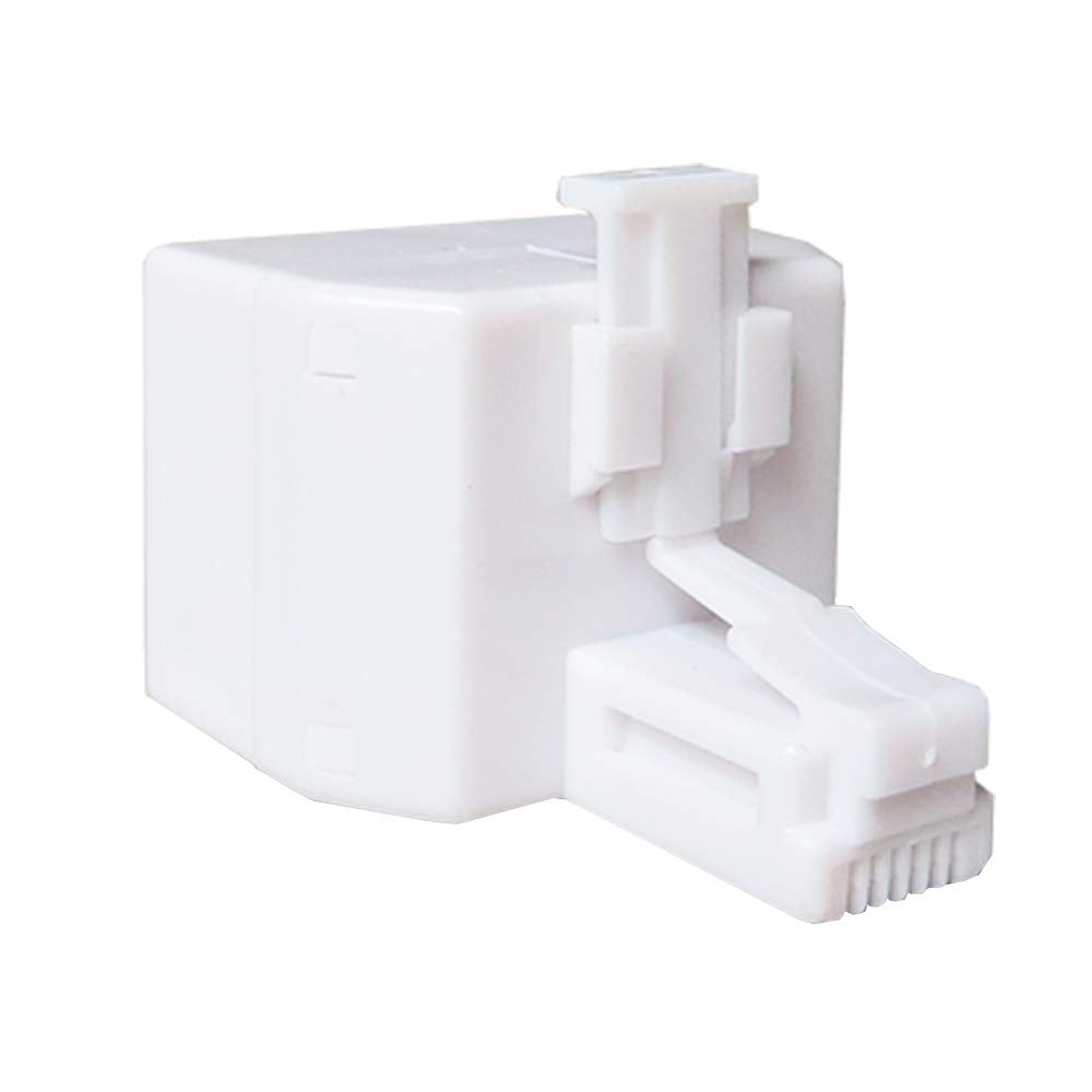 EQUTY BAYMERS 2 PCS RJ11 Double Telephone Jack Adapter, 1 to 2 in Phone Line Splitter for ADSL Fax Cordless Phone Systems