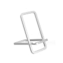 ARFUKA Minimalist Metal Phone Stand, Portable Desktop Cell Phone Holder, Universal Slim Phone Dock with Convenient Charging Port for All Mobile Phones