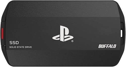 BUFFALO External SSD 1.0TB Officially Licensed Product, Compatible with PS 5 / PS 4 Consoles - USB3.2 Gen2 Type A and C - Portable Anti Shock IP55