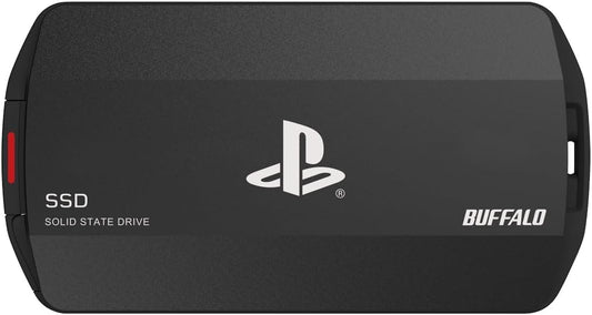 BUFFALO External SSD 1.0TB Officially Licensed Product, Compatible with PS 5 / PS 4 Consoles - USB3.2 Gen2 Type A and C - Portable Anti Shock IP55