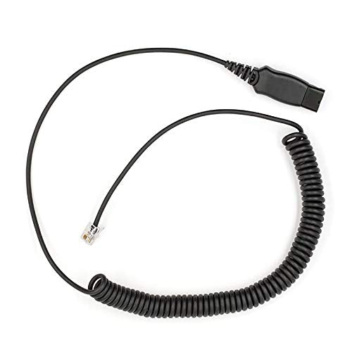 Leitner Universal Quick Disconnect Cord. Connects to 99% of All Corded Desk Phone Models and Headset Amplifiers (Curly Cord)