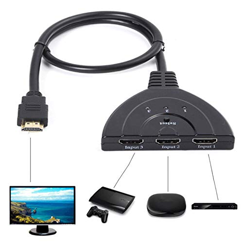 FastSun 3 Port HDMI Splitter Cable 1080P Switch Switcher HUB Adapter for HDTV PS4 Xbox
