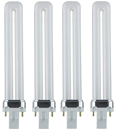 Sunlite PL13/SP65K 13-Watt Compact Fluorescent Plug-In 2-Pin Light Bulb, 6500K - 4 Pack