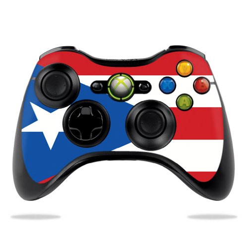 MightySkins Skin Compatible with Microsoft Xbox 360 Controller - Puerto Rican Flag | Protective, Durable, and Unique Vinyl wrap Cover | Easy to Apply