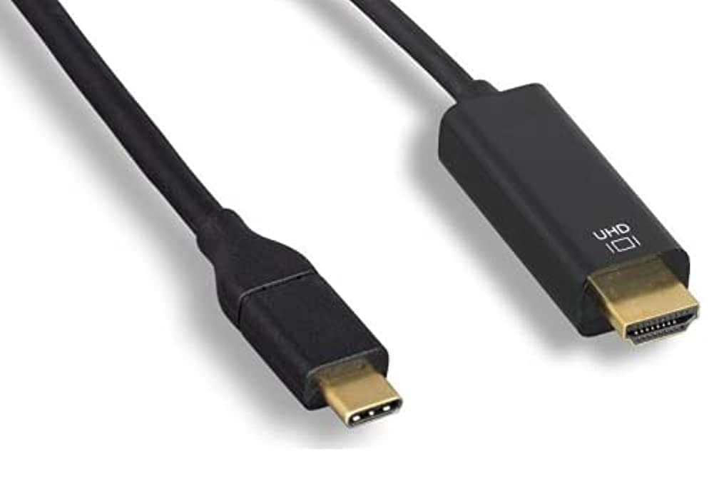 Axiom USB-C Male to HDMI Male Adapter Cable - Black - 3FT