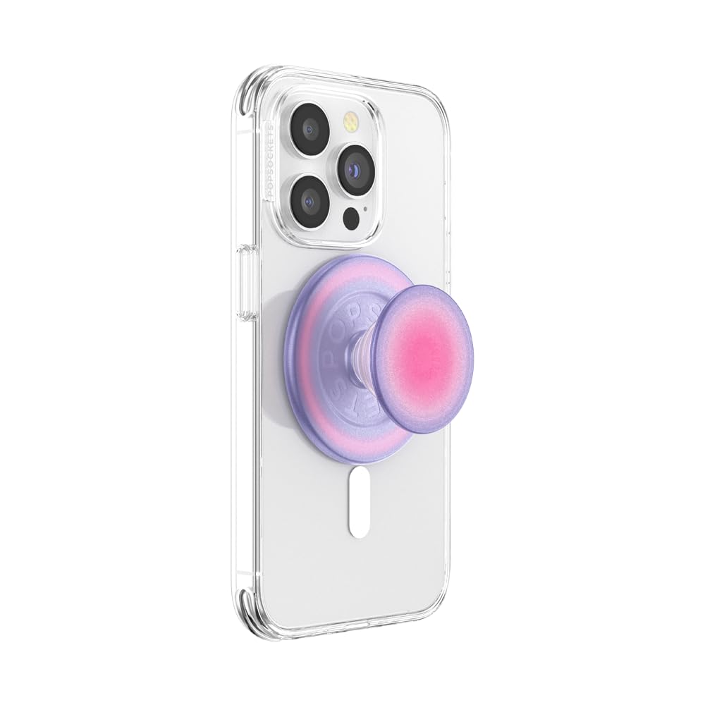 PopSockets Phone Grip for MagSafe, Magnetic Holder, Phone Stand, Cute Pink - Aura
