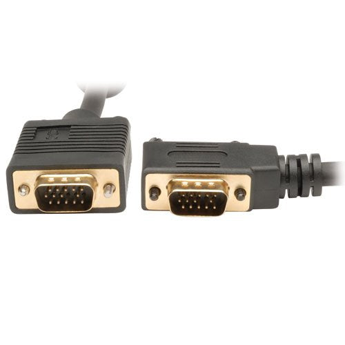 Tripp Lite VGA Coax Right Angle Monitor Cable High Resolution cable with RGB coax (HD15 M/M) , Black ,10-ft.(P502-010-RA)