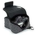 USA Gear Camera Sleeve (Medium) for Compact SLRs Compatible with Canon EOS R100 Nikon Z30 Sony ZV-E10, and more - Padded Neoprene DSLR Case