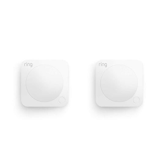 Ring Alarm Motion Detector 2-Pack (White) | Pet-Friendly Security with Adjustable Settings | 90° Coverage & 25ft Range | Easy Installation | Base