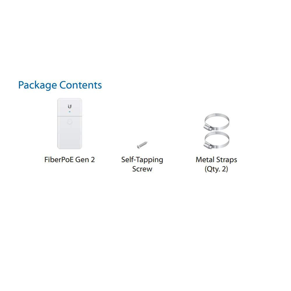 UBNT Systems Fiber PoE Accessory Gen2 F-POE-G2 for Outdoor PoE Devices (2-Pack)