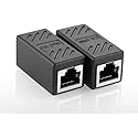 FANTIA 2Pcs RJ45 Coupler Connector Coupling Extension Adapter Cat6A Network LAN Ethernet Cable for Cat7/Cat6a/Cat5e Ethernet Cable Extender Adapter