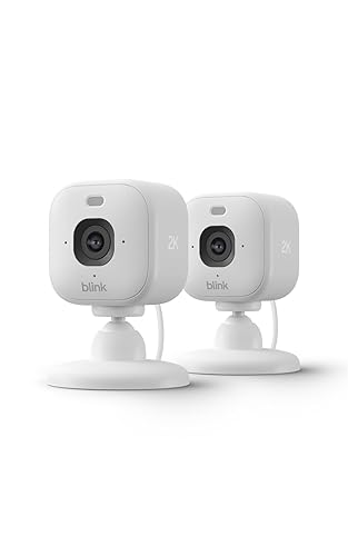 Blink Mini 2K+ (newest model) - Plug-in Home & Pet Indoor Security Camera with 2K video resolution, night vision, enhanced audio, motion detection - 2