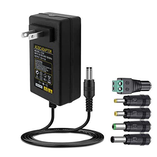 12V 3A Adapter Power Supply Cord Fit for DOSS SoundBox XL, Braven BRV-X BRVX BRVXGWB BRVXBBB 805 1100 BRV-HD Bluetooth Speaker, Bose Companion 2