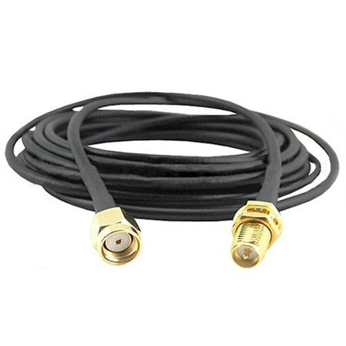 TECHTOO Durable Reverse Polarity RP-SMA Male to Female RF Antenna Pigtail Jumper Adapter Extension Coaxial Cable Pigtail Cable for Network