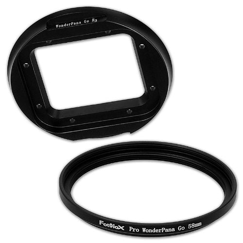 Fotodiox Pro WonderPana Go with 58mm Step-Up Ring Kit - GoTough Filter Adapter System for GoPro Hero3 Housing Case with Step Up Ring for 58mm Standard