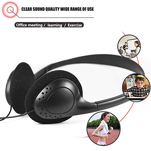 CN-Outlet Wholesale Kids Headphones in Bulk 25 Pack for School Classroom Students Children and Adults - Black (25 Black Straight)