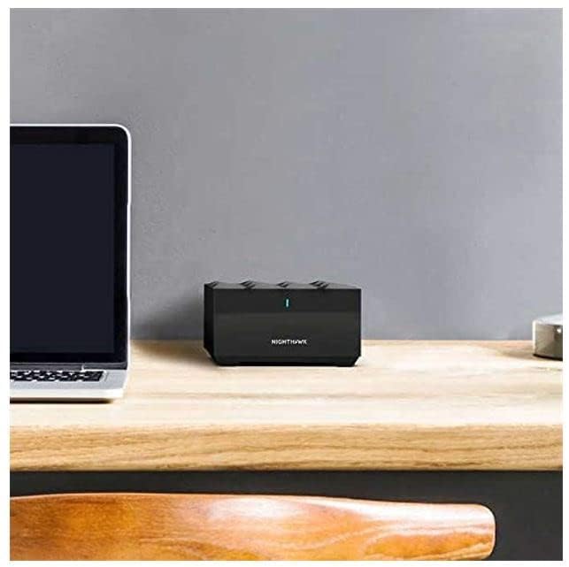 NETGEAR Nighthawk MK63S AX1800 Whole Home Mesh Wi-Fi 6 System with 1.8GBPS Speed, OFDMA Technology, and WPS Security Protocol (Black, 3-Pack, Renewed)