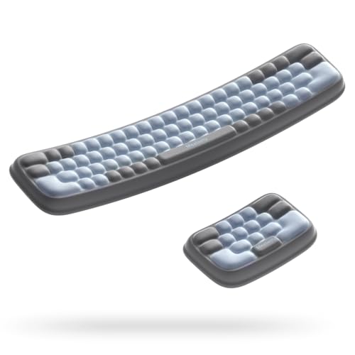 Meatanty Keyboard Wrist Rest and Mouse Rest Set, Ergonomic Computer Wrist Pad, Memory Foam Typing Support for Desk, Hand Palm Arm Rest Office Gaming