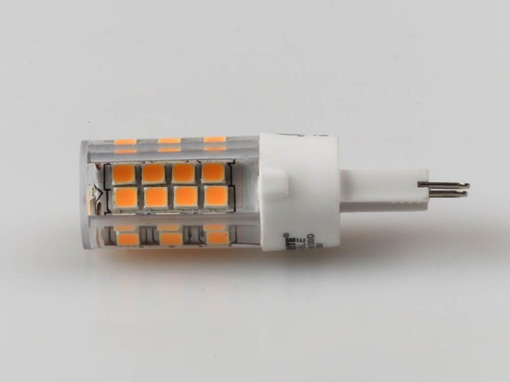 Bulbrite LED Mini T6 Dimmable Bi-Pin Base (G9) Light Bulb 40 Watt Equivalent 3000K, Clear 2-Pack