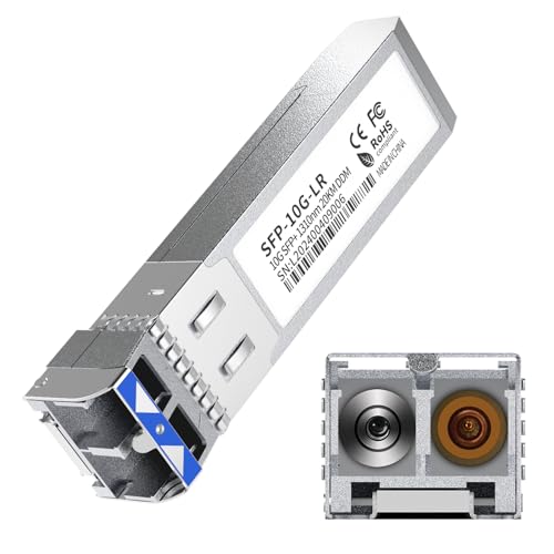 SFP+ LC 10GBase-LR Transceiver - 10G Single Mode Module, Compatible with Cisco SFP-10G-LR, Ubiquiti UF-SM-10G, Meraki, Mikrotik, Netgear, Aruba