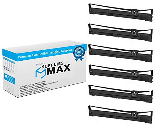 SuppliesMAX Compatible Replacement for Porelon 12901 Black Printer Ribbons (6/PK) - Replacement to S015335 / S015327