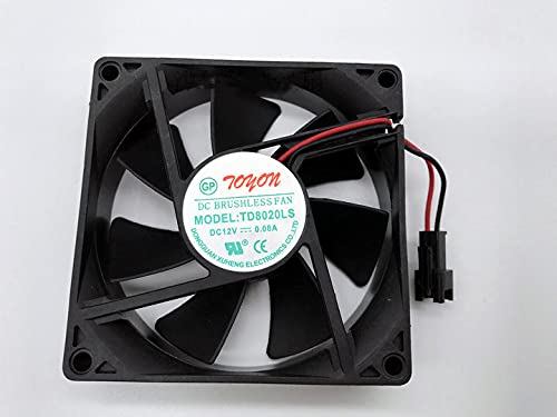 TD8020LS DC12V 0.08A 80×80×20mm Silent Refrigerator Water Dispenser Fan
