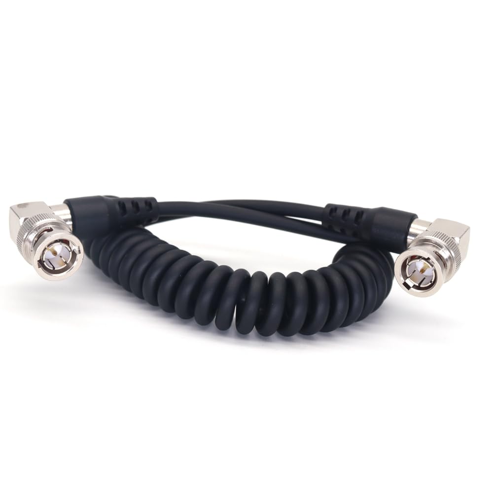 SZYingXian SDI BNC Coiled Cable for Blackmagic Teradek Hollyland Mars Atomos SmallHD Feelworld Portkeys Monitor Sony Canon Alexa DSMC2 Camera Video