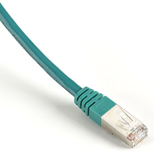 Black Box CAT5e 100-MHz Shielded, Solid Backbone Cable with Foiled Twisted Pair (FTP), Plenum, Green, 20-ft. (6.0-m)