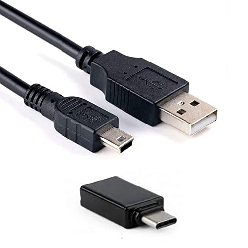 USB File Data Transfer Cable with USB-C Adapter for Select Canon PowerShot, EOS Rebel EOS & Vixia, Compatible with iPhone 15, Android, PC & Mac (See