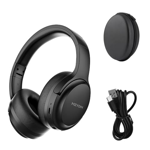 MZYDM Bluetooth Headphones Over Ear, 40 Hours Playtime Wireless Headphones with Microphone,5.3 Bluetooth, HiFi Stereo Foldable Lightweight Headset