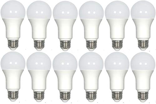 Satco S29837 Pack of 12 LED Light Bulbs, Frosted Finish, 120 Volts, 9.8 Watts, 800 Initial Lumens, A19 Lamp Shape, Medium Base, E26 ANSI Base, 220'